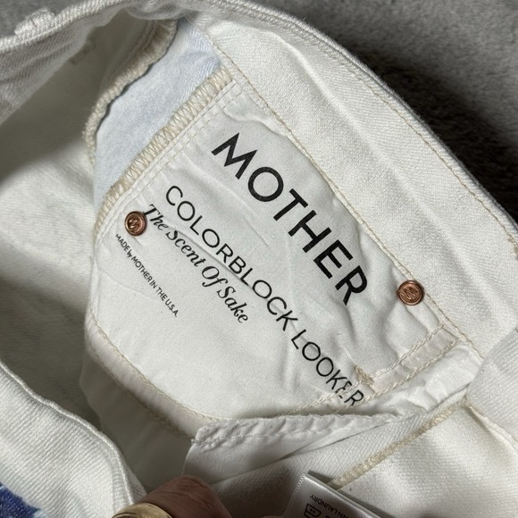 Mother Denim Colorblock Looker‎ in The Scent of Sake Size 26 RARE - Picture 7 of 14